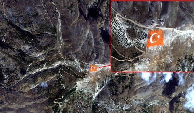 Türk Bayrağı uzaydan görüntülendi