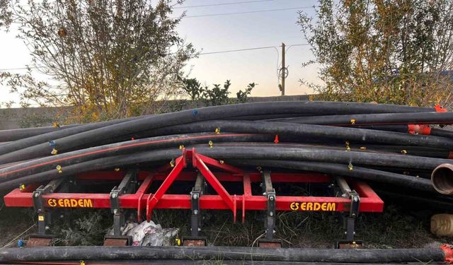 Jandarma çalınan tarım aletlerini buldu, şüpheli tutuklandı