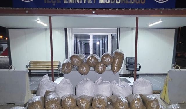 Kahramanmaraş’ta 449 kilogram kaçak tütün ele geçirildi