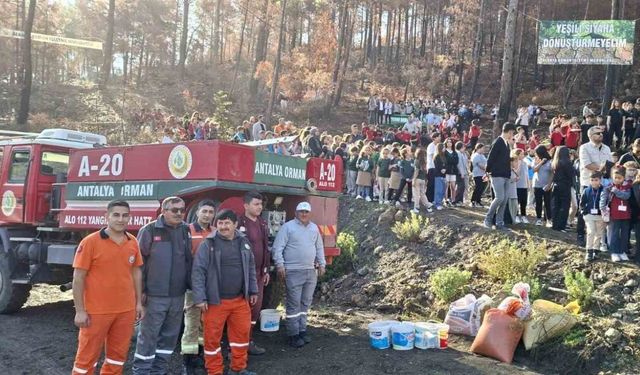 Öğrencilere yangın ve çevre bilinci konusunda yerinde bilgi verildi