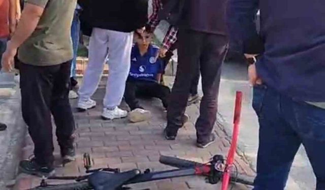 Yaya geçidinden bisikletiyle geçerken otomobilin çarptığı çocuk yaralandı