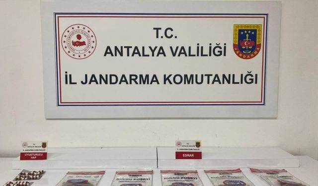 Alanya’da jandarmadan uyuşturucu operasyonu