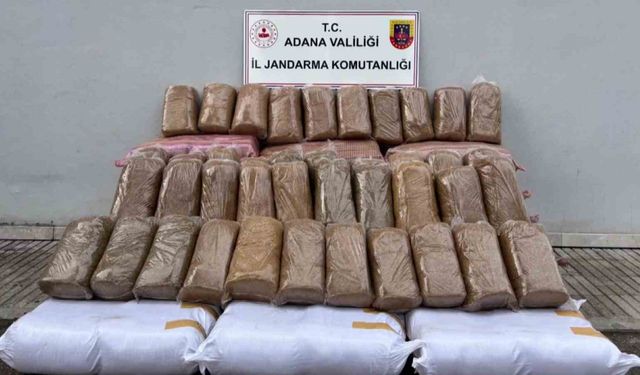 Adana'da bin 140 kilogram kaçak tütün ele geçirildi