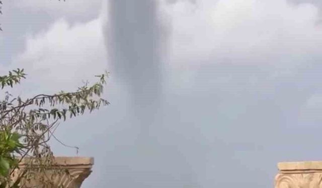 Hatay'da denizde hortum oluştu