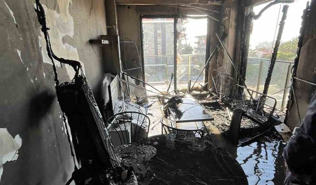 Alanya'da korkutan yangın