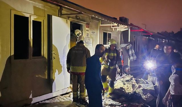 Antakya'da konteyner yangını