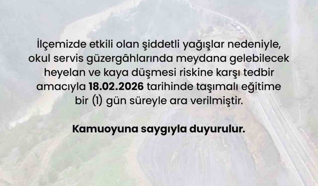 Feke'de taşımalı eğitime 1 gün ara verildi