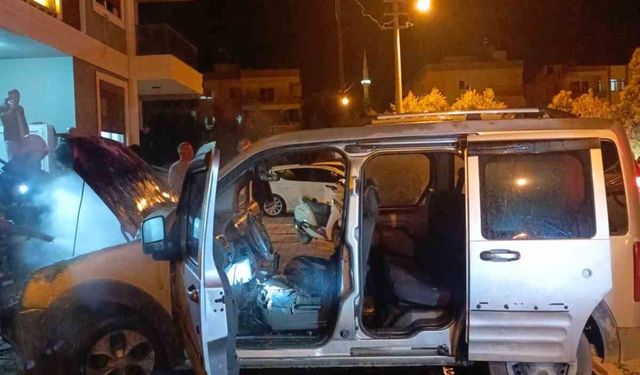 Gazipaşa'da araç yangını