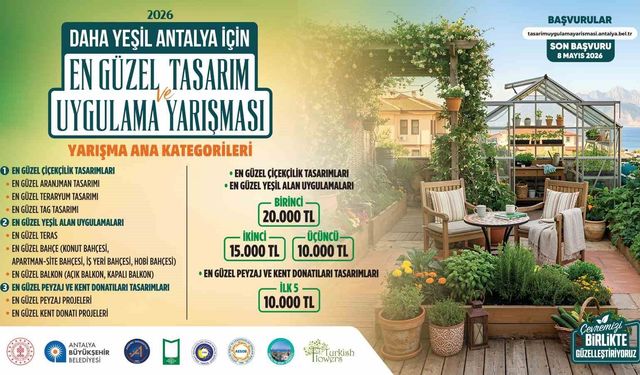 Antalya Büyükşehir Belediyesi'nden 'Daha Yeşil Antalya' için ödüllü yarışma