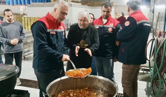Hatay'da coğrafi işaretli kabak tatlısı üretimi yapan işetme denetlendi