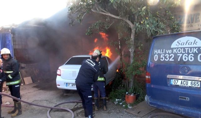 15 gün önce taşıdığı işyeri gözlerinin önünde küle döndü