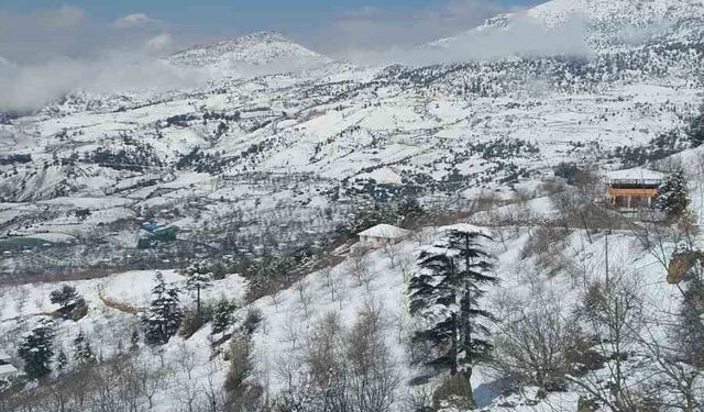 Kahramanmaraş'ın yüksek kesimlerinde kar etkili oldu