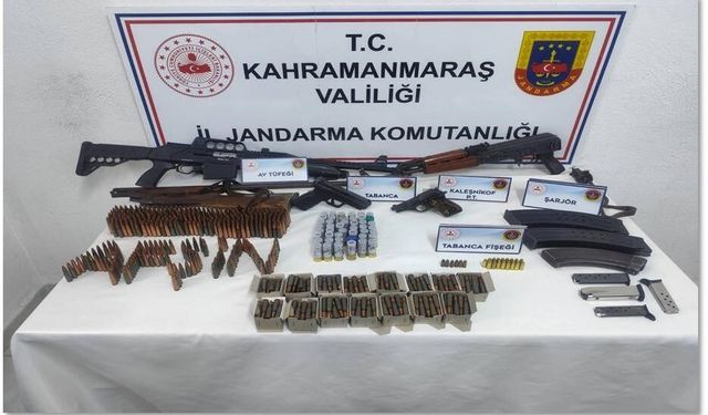 Kahramanmaraş'ta jandarmadan 3 aylık bilanço: 129 silah ele geçirildi, 275 kişi tutuklandı