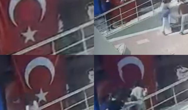 Minik öğrencilerin bayrak hassasiyeti: Topun çarptığı bayrağı öptüler