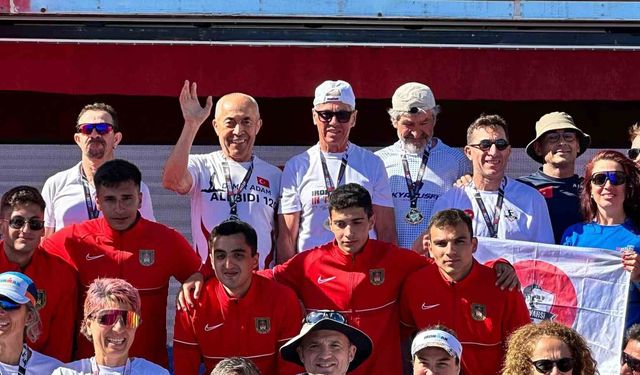 75 yaşındaki 'Demir Adam' Ayvalık'ta ikinci oldu
