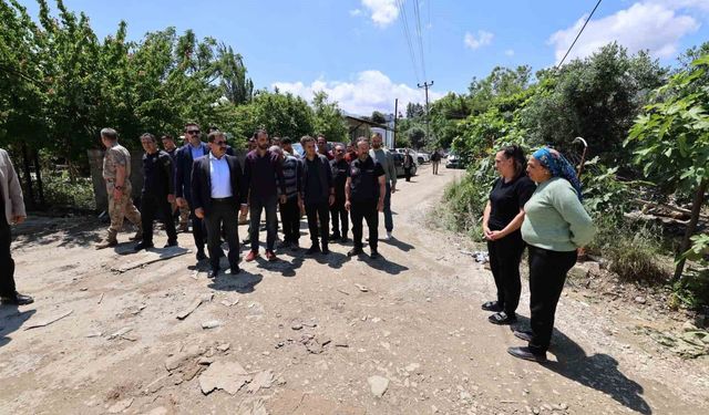 Defne'de aşırı yağıştan etkilenen alanlar incelendi
