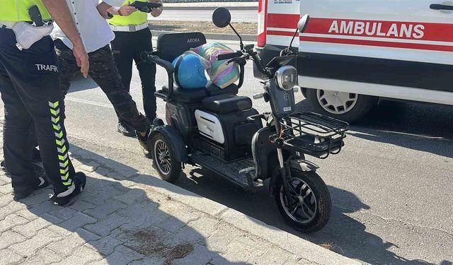Burdur'da devrilen 3 tekerlekli motosikletin sürücüsü yaralandı