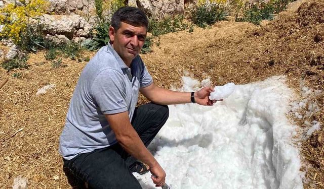 Elbistan'da yaz sıcağına karşı asırlık kar geleneği