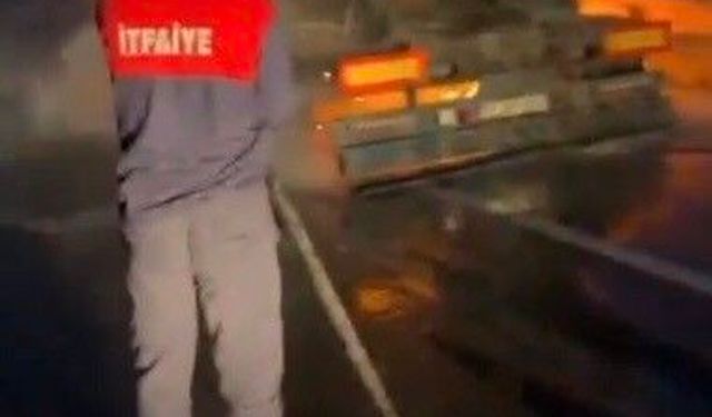 Osmaniye'de seyir halindeki fuel oil yüklü tanker alev aldı