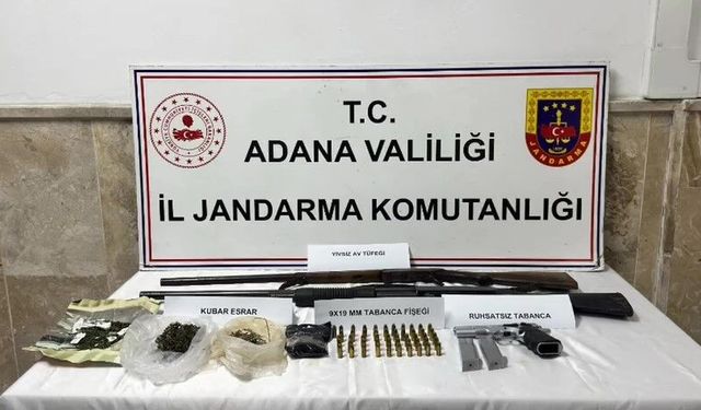Adana'da 6 ruhsatız silah ele geçirildi