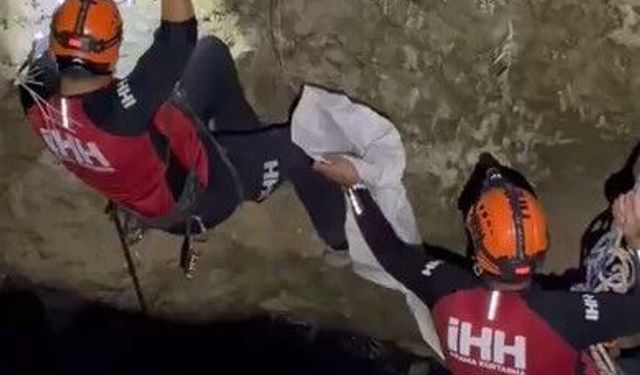 Alanya'da 10 metrelik su kuyusunda mahsur kalan kediyi ekipler kurtardı