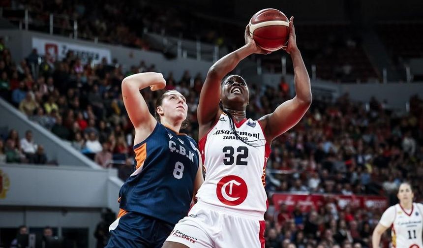 FIBA Kadınlar Avrupa Ligi: Casademont Zaragoza: 57 - ÇBK Mersin: 56