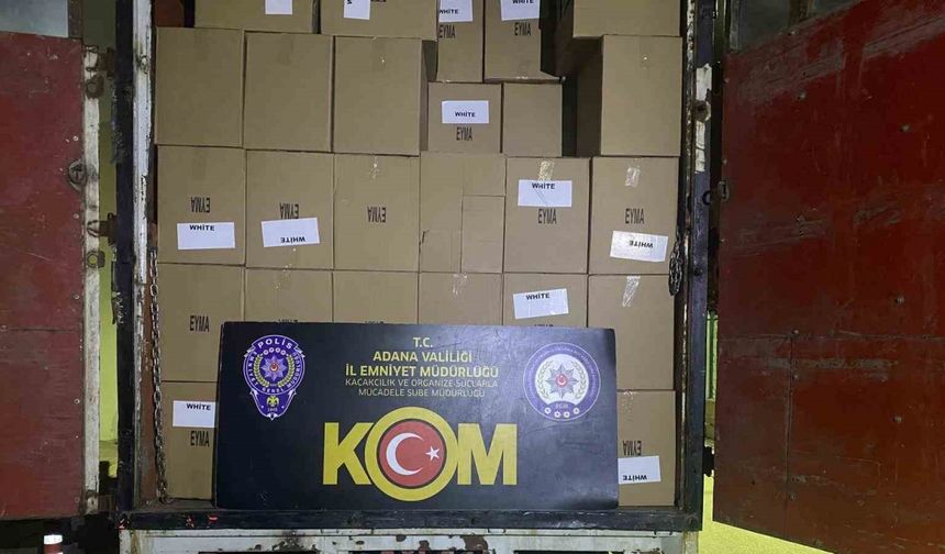 Adana’da yaklaşık 5 milyonluk kaçak sigara ve makaron ele geçirildi