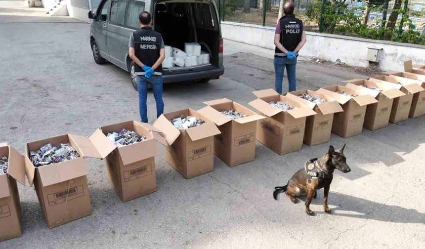 Dronla takip edilip operasyon yapıldı, koli koli uyuşturucu çıktı