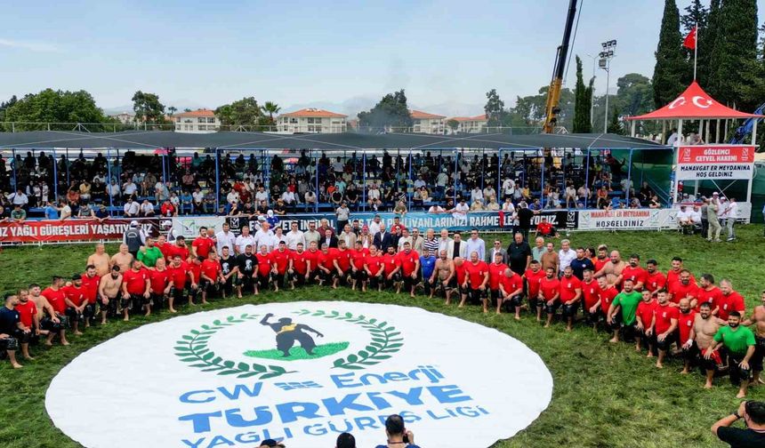 Manavgat’ta yağlı güreş coşkusu yaşanıyor