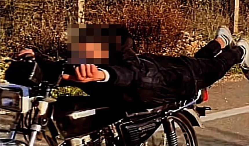 Motosikletli şov pahalıya patladı: Ehliyeti iptal edildi, 19 bin TL ceza kesildi
