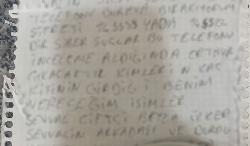 Sevgilisini öldürüp intihar eden şahsın mektubu ortaya çıktı