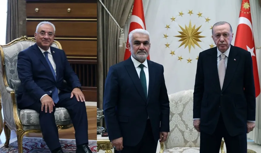 Cumhurbaşkanı Erdoğan, DSP ve HÜDA PAR liderlerini kabul etti