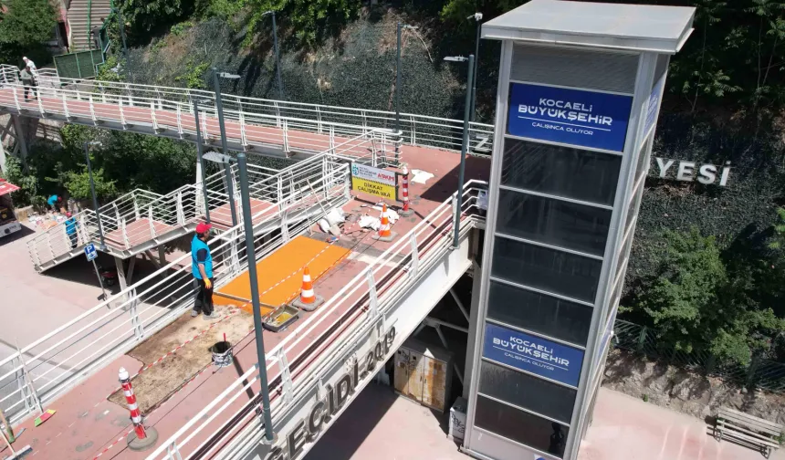 Kocaeli Büyükşehir’den üst geçitlere hassas dokunuş