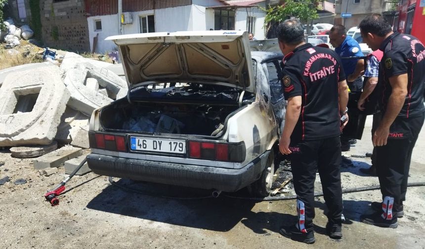 Fırından aldığı köz otomobili yaktı