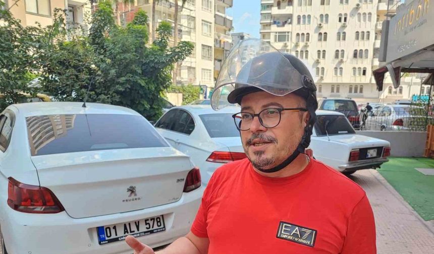 Otomobil sürücüsüne ‘kask’ cezası şoku