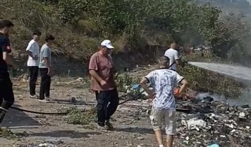 Düzce Yığılca’da fındık bahçesinde yangın... 6 hektar zarar gördü