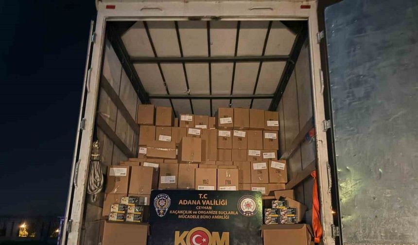 Evden eve taşımacılık yapılan kamyonda 7 milyon adet kaçak makaron çıktı
