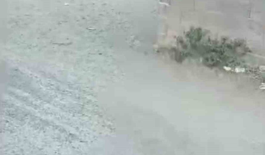 Hapis cezasıyla aranan şahsı yakalayan polislere taşla saldırdılar, o anlar kamerada