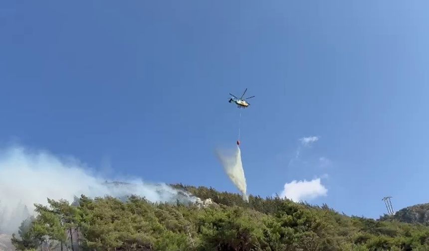 Hatay’da orman yangınına havadan ve karadan müdahale sürüyor
