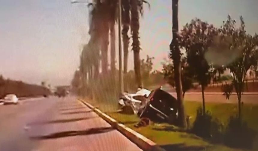 Polis memurlarının yaralandığı feci kazanın görüntüleri ortaya çıktı