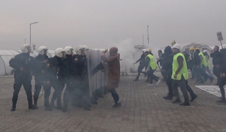 Taşlı sopalı toplumsal olaylara karşı gerçeğini aratmayan müdahale tatbikatı