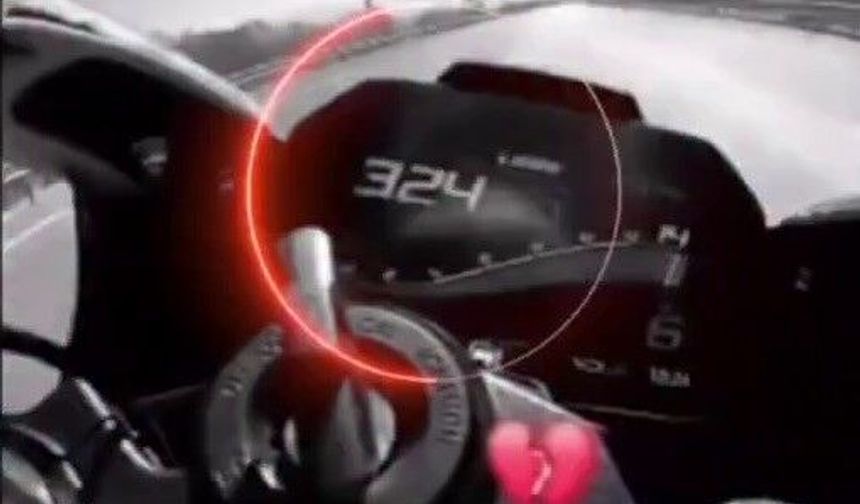 Otobanda 324 Km hıza ulaşan motosikletli ölüme meydan okudu