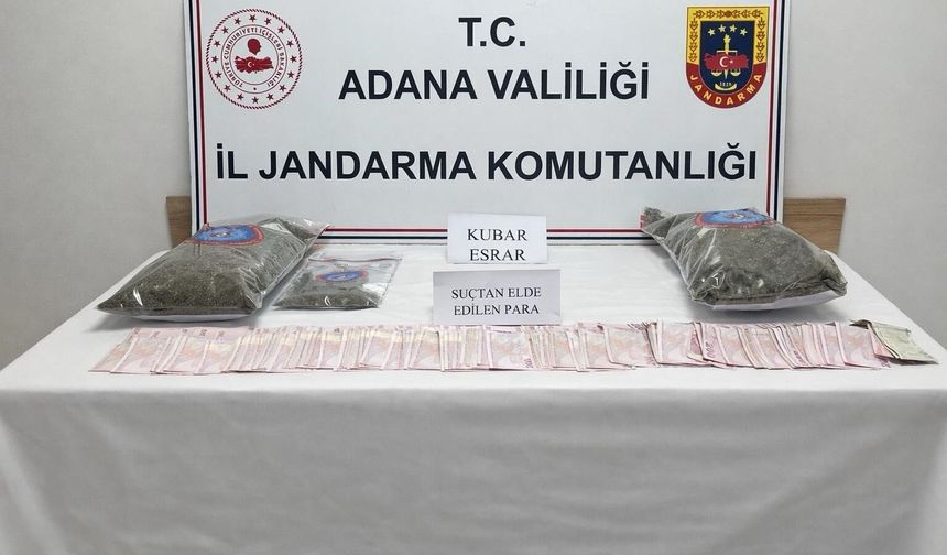 Adana'da 2 kilo esrar ele geçirildi, 1 kişi tutuklandı