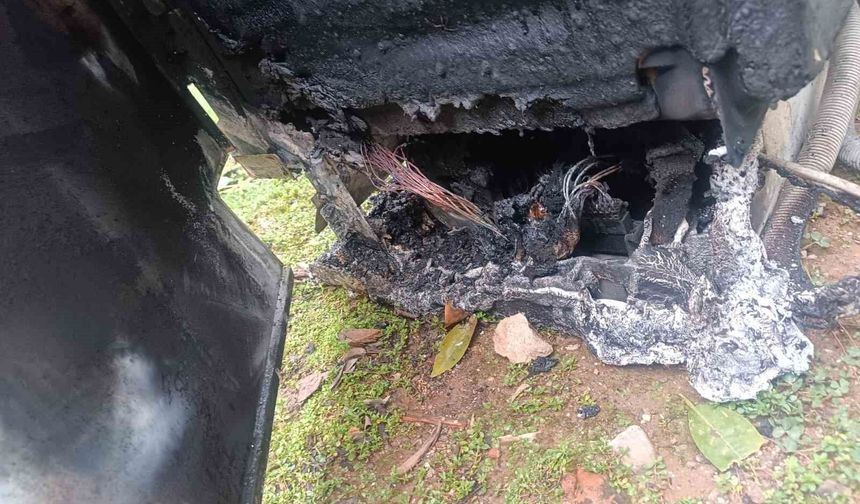 Alanya'da çamaşır makinesi yangını korkuttu