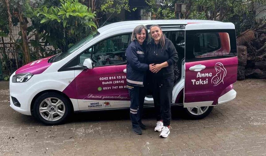 Kemer'de 'Anne Taksi' hizmet vermeye başladı