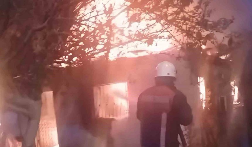 Sobadan çıkan yangın evi kül etti