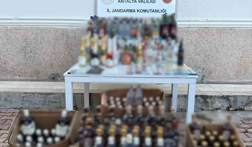 Antalya'da bin 150 litre kaçak alkol ele geçirildi