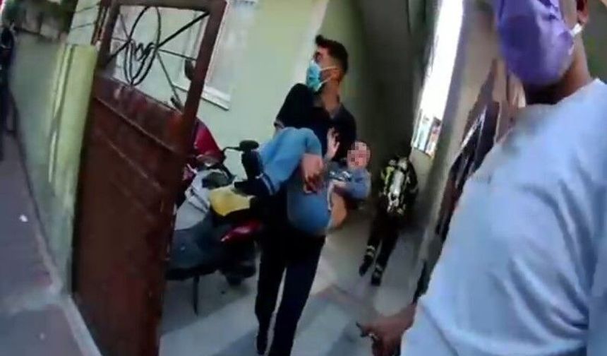 Apartmanda korkutan yangın: 9 kişi tahliye edildi