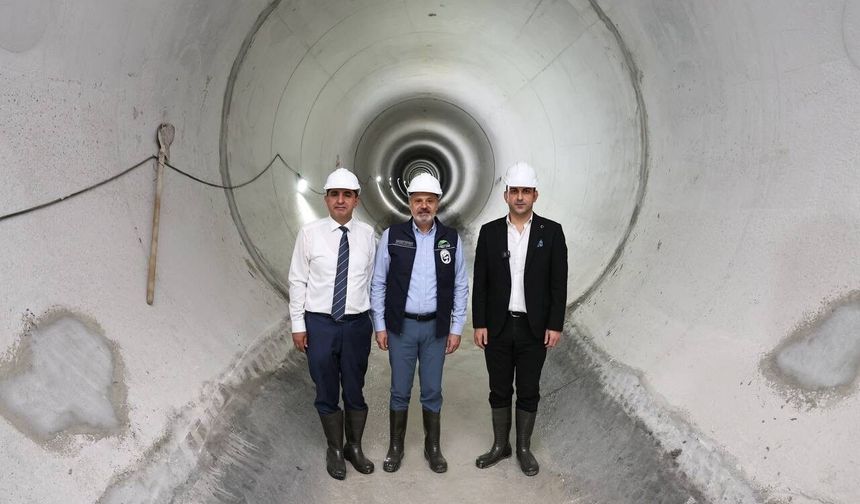 Başkan Öntürk, Türkiye'nin en büyük atık su tüneli projesini inceledi