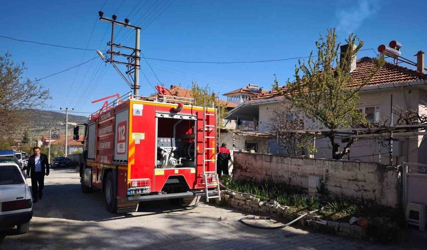 Burdur'da baca yangını söndürüldü